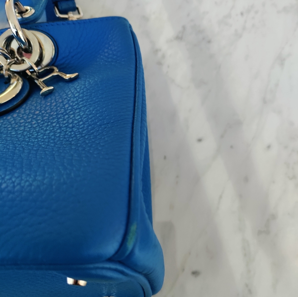 Diorissimo Dior Bag - Blue Bull Leather w/ Pink Interior – Raf Simons Era - Picture 5 of 8
